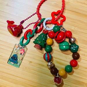 Christmas themed handmade Keychain Chain/Decorative Pendant